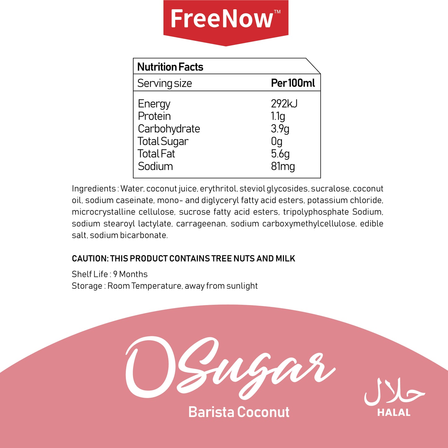 FreeNow 0 Sugar Barista Coconut Milk