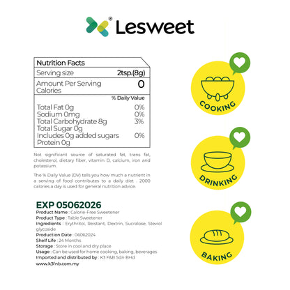 Lesweet 0 Cal Original Sweetener 250g