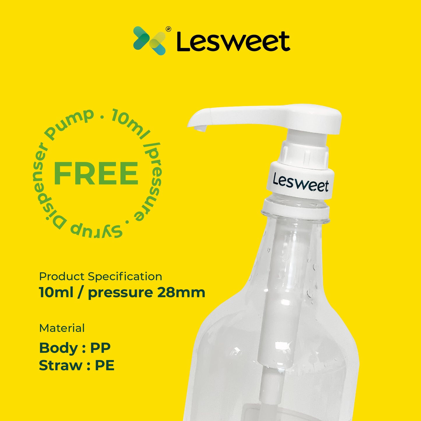 Lesweet Syrup Pump Dispenser 10ml